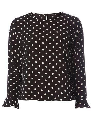 Dorothy Perkins *only Black Polka Dot Blouse