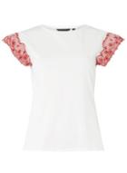 Dorothy Perkins White Broderie Frill Shell Top