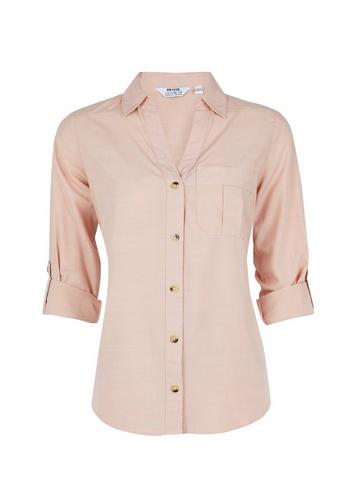 Dorothy Perkins Petite Blush Tencel Shirt