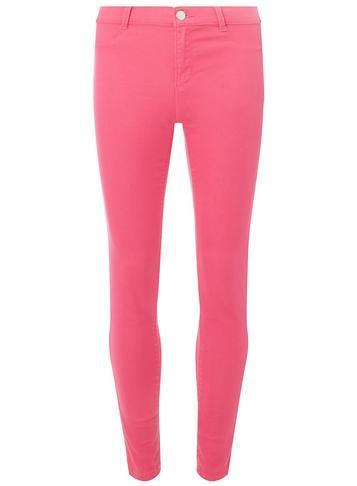 Dorothy Perkins Bright Pink 'frankie' Super Skinny Ankle Grazer Jeans