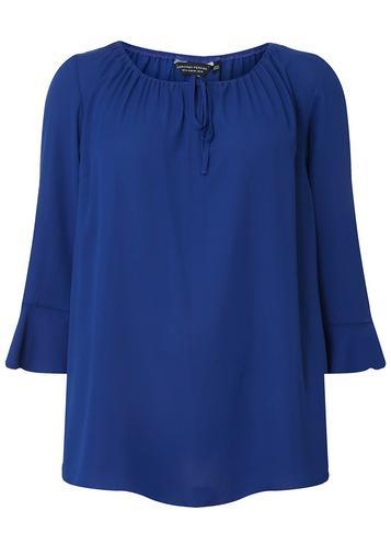 Dorothy Perkins Dp Curve Cobalt Gypsy Shoulder Blouse