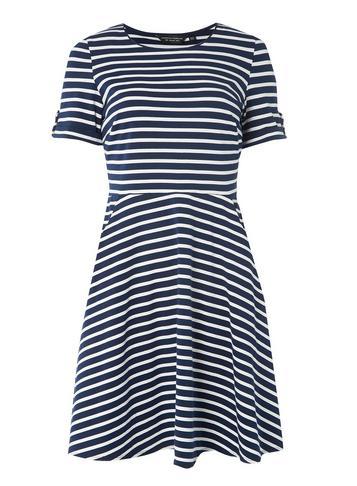 Dorothy Perkins Navy Striped Skater Dress