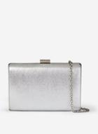 Dorothy Perkins Silver Box Clutch Bag