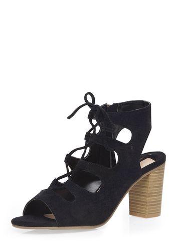 Dorothy Perkins Black 'racer' Ghillie Sandals