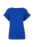Dorothy Perkins Cobalt Button Detail T-shirt