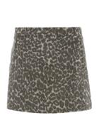 Dorothy Perkins Animal Wool Mini Skirt