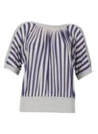 Dorothy Perkins *izabel London Grey Striped Batwing Top