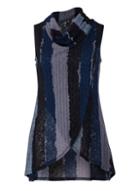 Dorothy Perkins *izabel London Striped Knitted Wrap Top