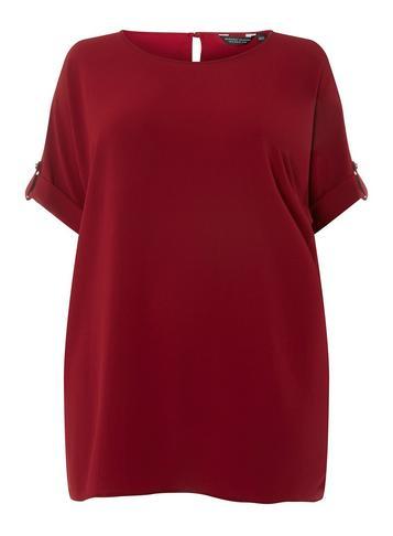 Dorothy Perkins *dp Curve Burgundy Short Sleeve T-shirt