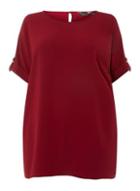 Dorothy Perkins *dp Curve Burgundy Short Sleeve T-shirt