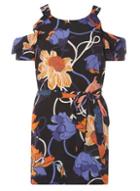 Dorothy Perkins Abstract Floral Cold Shoulder Tunic