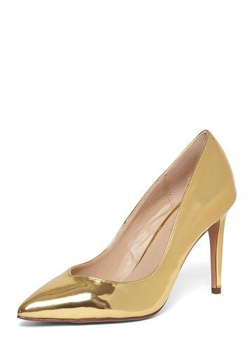 Dorothy Perkins Gold Metallic 'evie' Court Shoes