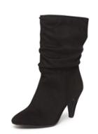 Dorothy Perkins Black 'katie' Ruched Knee Boots