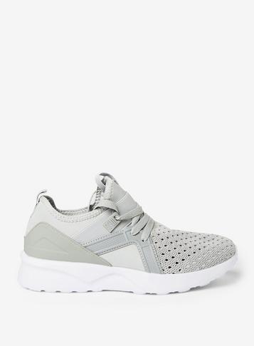 Dorothy Perkins Grey Mesh Igloo Trainers