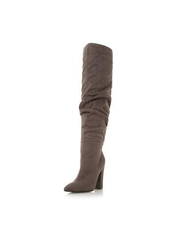 Dorothy Perkins *head Over Heels By Dune Sesily Grey Heeled Boots