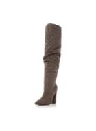 Dorothy Perkins *head Over Heels By Dune Sesily Grey Heeled Boots