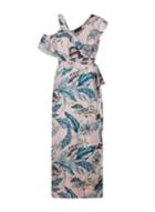 Dorothy Perkins *little Mistress Curve Multi Leaf Print Maxi Dress