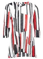 Dorothy Perkins *izabel London Red Striped Asymmetric Tunic Top
