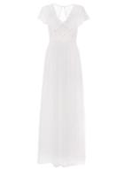 Dorothy Perkins *quiz White Bridal Cap Sleeve Maxi Dress