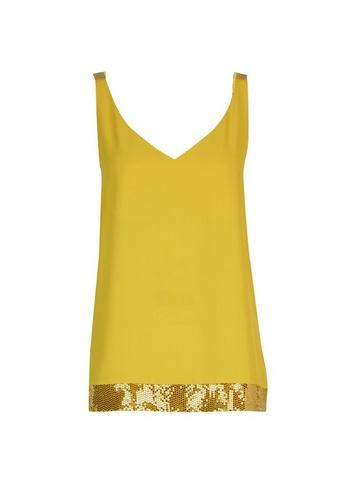 Dorothy Perkins Lime Sequin V-neck Camisole Top