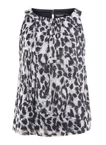 Dorothy Perkins *billie & Blossom Grey Leopard Print Trapeze Top