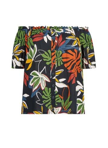 Dorothy Perkins *dp Curve Tropical Print Bardot Top