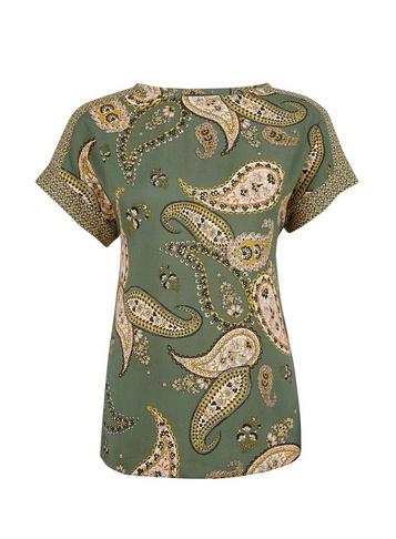 Dorothy Perkins Khaki Paisley Print T-shirt