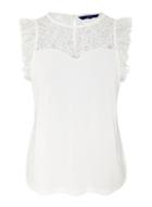*vero Moda White Sweetheart Lace Top