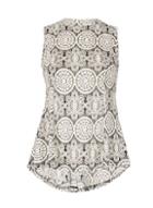 Dorothy Perkins *izabel London Black Retro Print Top