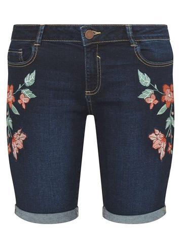 Dorothy Perkins Petite Indigo Knee Shorts