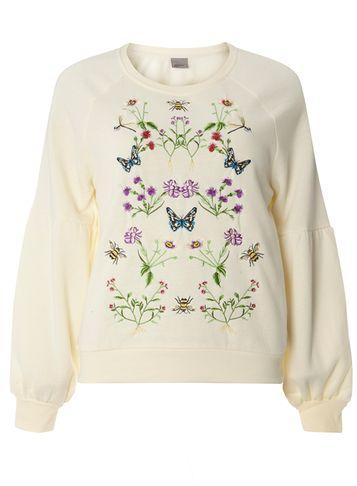 Dorothy Perkins *vero Moda White Long Sleeve Stud Sweat Top