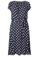Dorothy Perkins *billie & Blossom Curve Navy Spotted Dress