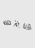 Dorothy Perkins Silver Filigree Ring Pack