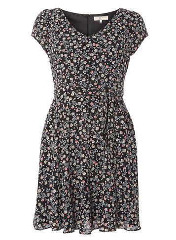Dorothy Perkins *billie & Blossom Petite Black Floral Ditsy Dress