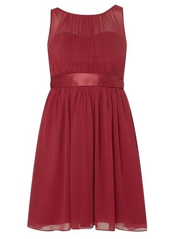 *showcase Petite Red Berry Beth Skater Dress