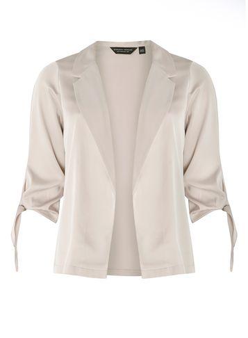 Dorothy Perkins Grey Tie Sleeve Jacket