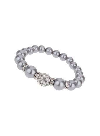 Dorothy Perkins Grey Pearl Stretch Bracelet