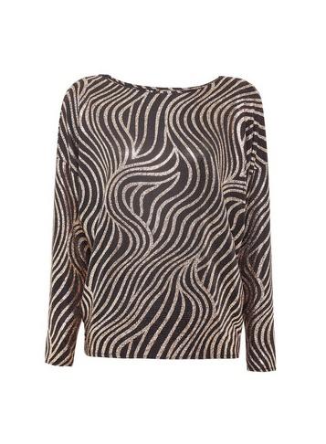 Dorothy Perkins Bronze Swirl Print Batwing Top