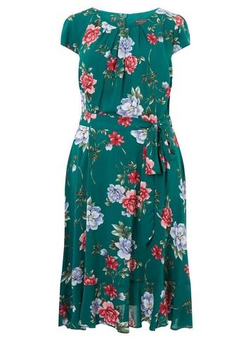 Dorothy Perkins *billie & Blossom Curve Green Floral Dress
