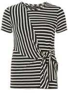 Dorothy Perkins Monochrome Striped Tie Front Top