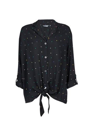 Dorothy Perkins *tall Polka Dot Print Crinkle Shirt