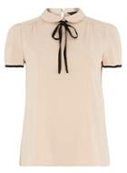 Dorothy Perkins Blush Soft Tee With Neck Tie