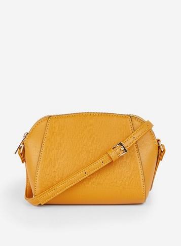 Dorothy Perkins Yellow Zip Top Cross Body Bag