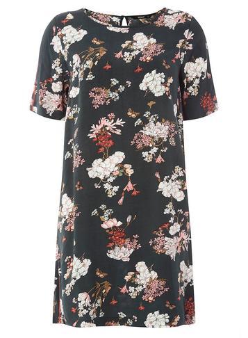 Dorothy Perkins *only Green Floral Print Tea Dress