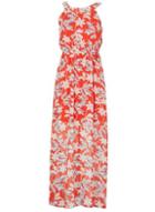 Dorothy Perkins *tenki Red Tropical Print Maxi Dress