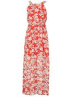 Dorothy Perkins *tenki Red Tropical Print Maxi Dress