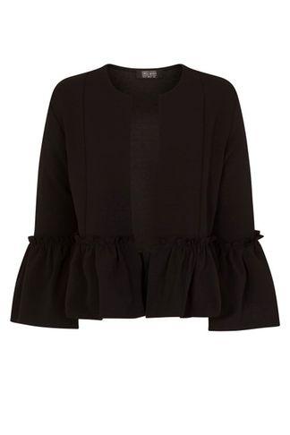 Dorothy Perkins *girls On Film Black Frill Hem Jacket