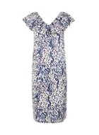 Dorothy Perkins *tall White Leopard Print Frill Dress