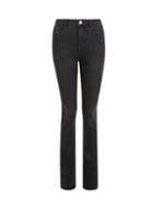 Dorothy Perkins Washed Black Shape And Lift Kick Flare Jeans