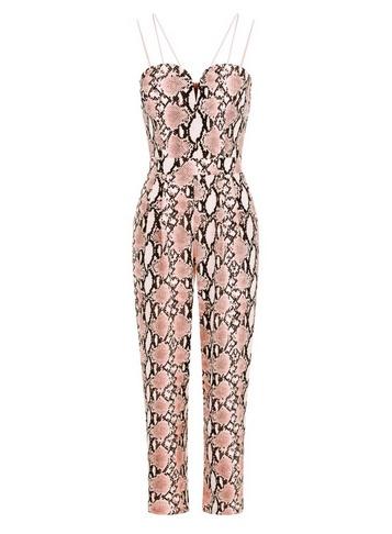 Girls On Film *girls On Film Snake Print Jumpsuit